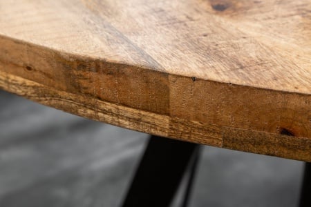 Massieve eettafel Rond 120 cm naturel mangohout - Img 4