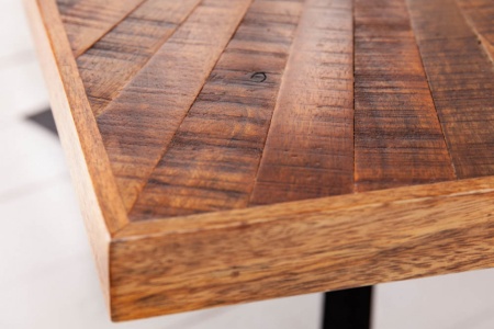 Massieve mangohout salontafel industriële stijl WOOD 105 cm - Img 8