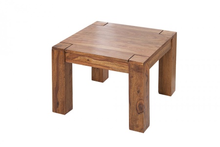 Massieve salontafel MAKASSAR 60 cm Sheesham unieke nerf - Img 6