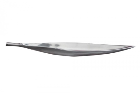 Modern decorative bowl SILVER LEAF 60cm silver aluminum - Img 7
