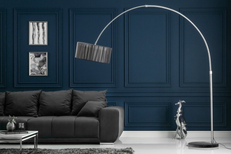 Moderne booglamp Black Bird 230 cm zwart met marmeren voet - Img 4