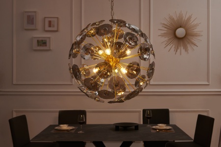 Moderne design hanglamp INFINITY HOME 65cm glazen goudkleurige hanglamp - Img 2