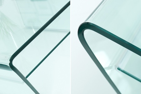Moderne vierkant glazen transparant salontafel FANTOME 70 cm - Img 4