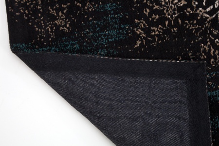 Oosters katoenen vloerkleed 240x160cm donkerblauw bloemenpatroon - Img 3