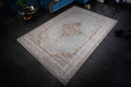 Oosters katoenen vloerkleed PURE 350x240cm antiek grijs geometrisch patroon - Img 3