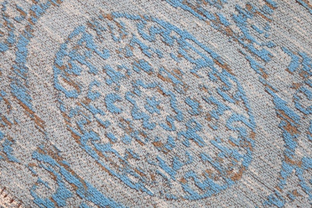 Oosters patchwork vloerkleed 240x160cm lichtblauw katoen - Img 6