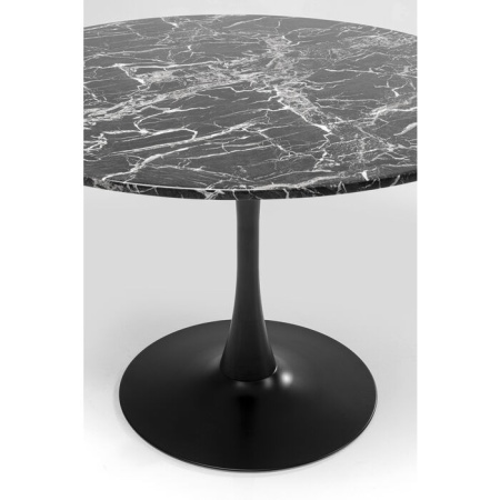 Ronde Eettafel van Kare Design mdf met Marmer Print Zwart Ø110cm - Img 2