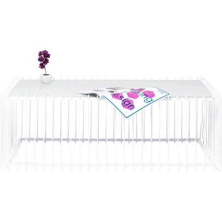 Salontafel Draad Rechthoek Wit 115x57cm - Img 7