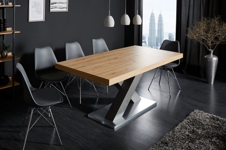 Uitschuifbare eettafel MONTREAL 180-230-280cm noest eiken met X-frame - Img 7