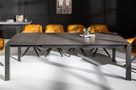 Uitschuifbare eettafel X7 180-240cm antraciet keramisch blad modern design