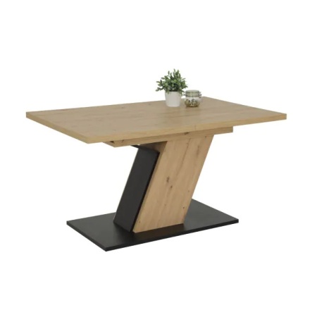 Uitschuifbare gelamineerd eettafel EIKEN kleur ARTISAN 140 naar 180cm - Img 2