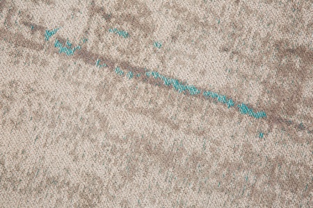 Vintage katoenen vloerkleed 240x160cm blauw grijs verwassen gebruikte look - Img 5