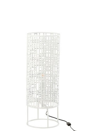 Vloerlamp Rond Metaal Wit 70cm - Img 2