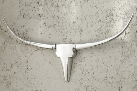 Wandgewei Model: Bull - Zilver - 75cm - Img 4