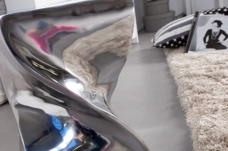 Aliminium Zilver Bijzettafel zoals hocker - Img 4