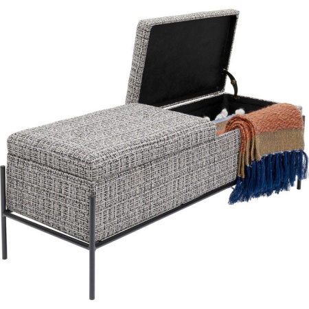 Bank 120cm met Knoppen en Opslag - Img 5