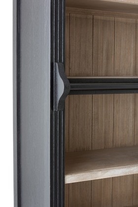 Bibliotheekkast+Ladder Hout Zwart/Naturel 200cm - Img 6