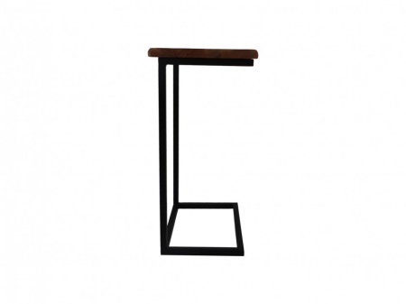 Bijzettafel Acacia Hout - 38x30x65 - Naturel/zwart - Acacia/ijzer - Img 2