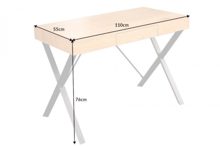 Bureau industrieel met Lade eikenlook 110 cm Model studio - Img 2