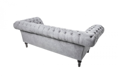 Chesterfield 3-zitsbank PARIS 225 cm grijs met 2 springkussens - Img 7