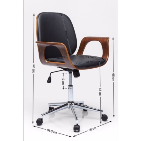 Design Bureaustoel met Walnoot accenten - Img 6