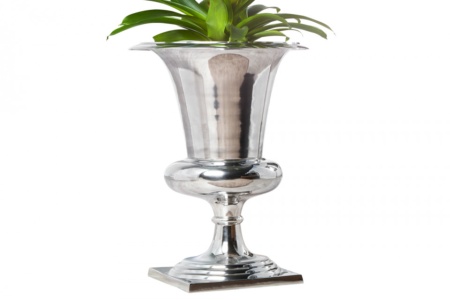 Design vaas BOAL 60cm zilveren plantenbeker aluminium - Img 5