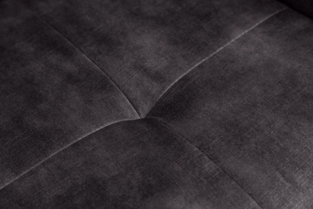 Draaibare design stoel donkergrijs fluweel in retrostijl met decoratief quiltwerk - Img 8