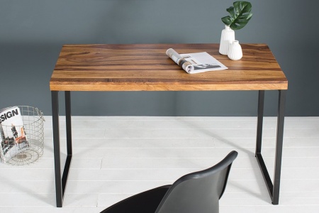 Elegant bureau sheeshamhout metalen frame 118 cm - Img 8