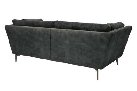 Elegante 3-zits bank MARVELOUS 220 cm donkergroen fluweel 3-zits bank inclusief kussens - Img 6
