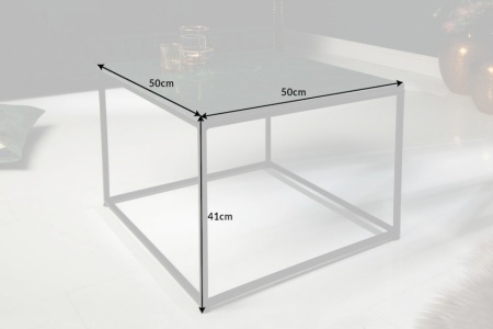 Elegante salontafel groen met marmerblad 50cm met een gepolijst - Img 2