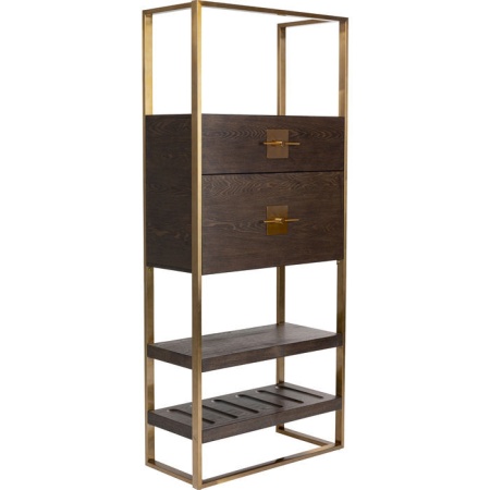 Exclusieve Barkast Osaka 192cm hoog met messing goud - Img 3