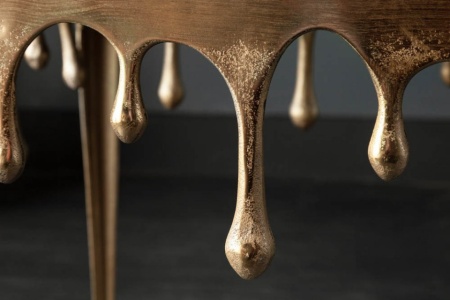 Extravagante salontafel LQUID LINE L 46 cm goud druppelvormig design - Img 6