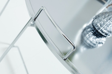 Filigraan salontafel MARRAKESCH 56 cm zilveren dienbladtafel Afneembaar tafelblad - Img 5