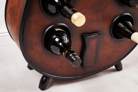 Gitaar wijnrek CELLO 133cm bruin grenenhout voor 10 flessen - Img 4