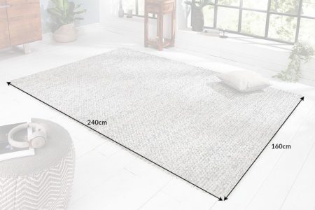 Handgemaakt tapijt HOME 240x160cm grijs gemaakt van wol - Img 2