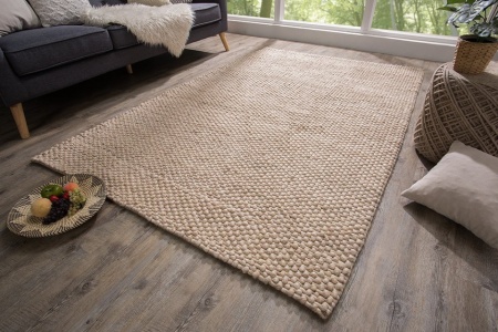 Handgemaakt tapijt van wol 240x160cm beige - Img 2