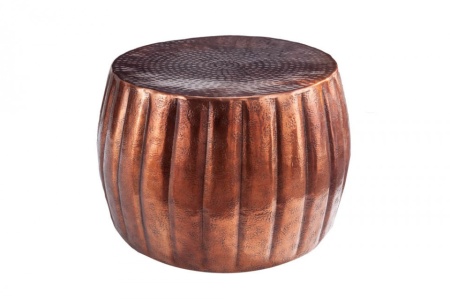 Handgemaakte salontafel MARRAKESCH 55cm koper met gehamerd design - Img 6