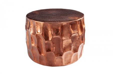 Handgemaakte salontafel ORGANIC ORIENT 53cm koper gehamerd design - Img 6