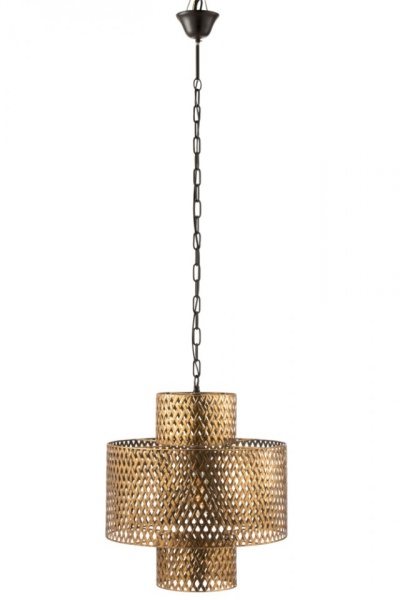 Hanglamp Breed Antiek Zink Goud 147cm - Img 2