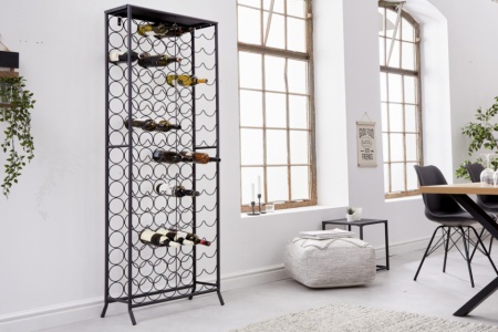 Industrieel wijnrek STORAGE 182cm zwart Flessenhouder voor 102 flessen - Img 3
