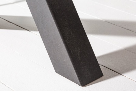 Industriële eettafel 140cm donker eiken look met antraciet zwarte X-poten - Img 7