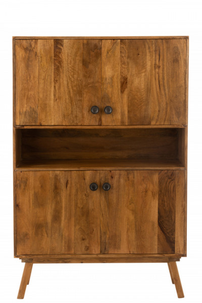 Kabinet Carter 4deuren Mango Hout Bruin H158cm