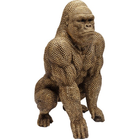Kare Design Decoratie Beeld Gorilla Goud 80cm - Img 6