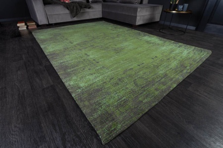 Luxe katoenen vloerkleed 240x160cm smaragdgroen oosters patroon - Img 3