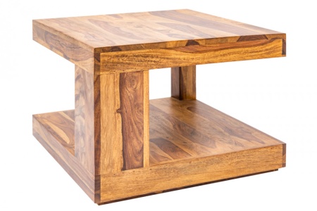 Massief edele houten salontafel 60cm Sheesham Stone Finish - Img 8