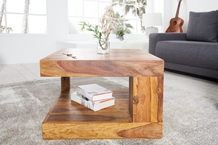 Massief edelhouten salontafel GIANT Sheesham 60 cm Stone Finish - Img 3
