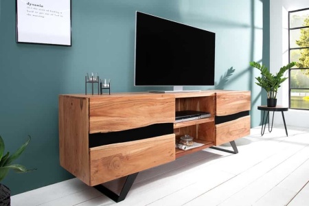 Massief houten boomstam TV Board 160cm Acacia - Img 9