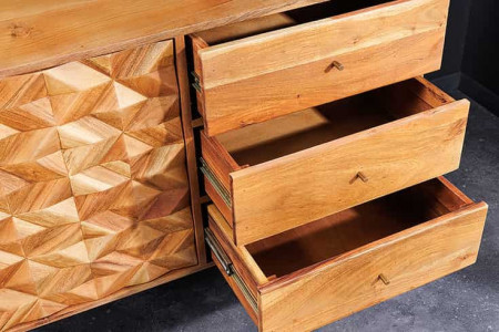 houten design dressoir Dressoir Solana 210 cm Naturel Starfurn | Houten Meubel Outlet
