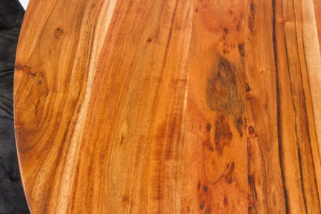 Massieve eettafel IRON CRAFT 120cm rond naturel acaciahout - Img 7