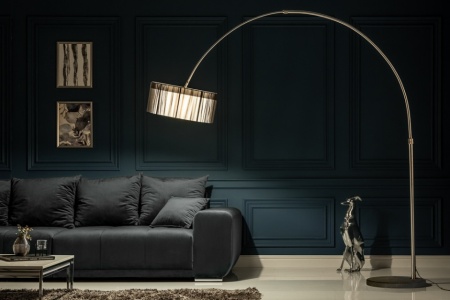 Moderne booglamp Black Bird 230 cm zwart met marmeren voet - Img 5